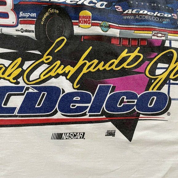 Vintage 1998 Dale Earnhardt Jr #3 ACDelco Chase T-Shirt 2XL 90s NASCAR ALL OVER - Picture 9 of 9